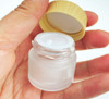 ericotry 3PCS 10g10ml Empty Refillable Translucent Glass Makeup Cosmetic Face Cream Lip Balm Storage Container Jar Pot B