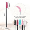 G2PLUS 100PCS Disposable Eyelash Brushes Adjustable Mascara Wands Makeup Applicator Lash Spoolies Brushes for Eyelash Ex