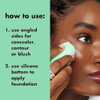 elf Angled Silicone Face Sponge Angled Design For Cream Liquid Blush Bronzer Foundation Concealer Vegan Crueltyfree
