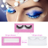 Maitys 100 Pieces Empty Eyelash Case Set 50 Empty Eyelash Boxes and 50 Storage Trays Bulk Glitter Packaging Boxes for Tr
