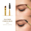 Docolor Eyebrow Brush Duo Professional Angled Eye Brow Brush and Spoolie Brushes Perfect for Lining and Shaping Brows Sp