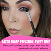 Beauty Junkees Flat Eyeliner Brush Professional Precision Makeup Brush for Sharp Eye Liner Eyebrow Shaping Concealer App