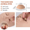Pretty memory Lash Mannequin Head with 4 Pairs Removable Practice Eyelids Silicone Eyelash Mannequin Head for Makeup Pra