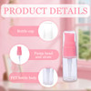 10Ml 03 Ounce Clear Plastic Lotion Pump Bottle with Pink Press Pump Head Empty Cosmetic Sample Container for Emulsion Fa