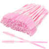 300 Pack Mascara Wands Disposable Eyelash Brush Spoolie Brush for Eyelash Extensions Lash Applicators Tool Kit Pink
