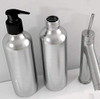 3Pcs 4 Ounce Aluminum Lotion Pump Bottle with Black PP Pump Head Empty Cosmetic Sample Dispenser Container Jar for Makeu