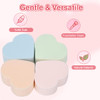 4PCS Multipack Heartshaped Reusable Beauty Blender Sponge Wet and Dry Makeup Sponges for Liquid Foundation Cosmetics Blu