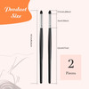 Zubebe 2 Pcs Eyeliner Smudge Brush Pencil Soft Makeup Tool Eyeshadow Blending Brush Eye Pencil Brush Eyeliner Smudge Too