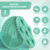 MINTHE Makeup Brush Cleaner Mat 2 Pack Silicone Make up Cleaning Pad