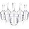 Maitys 18 Pieces Empty Lip Gloss Tubes Honey Pots Shaped Plastic Gloss Container Mini Clear Refillable Lip Balm Bottle C