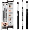 Eyebrow Brush Duo Eye Brow Spoolie Angled Eyeshadow Eyeliner Precision Flat Definer Small Shader 3 Piece Makeup Brush Se