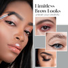 Eyebrow Brush Duo Eye Brow Spoolie Angled Eyeshadow Eyeliner Precision Flat Definer Small Shader 3 Piece Makeup Brush Se