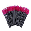 BTYMS 100 Pcs Disposable Eyelash Brush Mascara Applicator Lash Wand Eyebrow Spoolie for Extension Pink