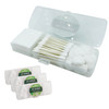 SHINEMOON Travel Portable Cotton Swabs Set100 Cotton Swabs 10 Cotton Pads 10 Cotton Balls in Reusable Storage Box for Ea