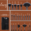 Real Perfection Makeup Brushes 24pcs Makeup Brush Set Premium Synthetic Powder Foundation Contour Blush Concealer Eye Sh