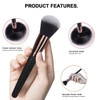 Real Perfection Makeup Brushes 24pcs Makeup Brush Set Premium Synthetic Powder Foundation Contour Blush Concealer Eye Sh