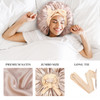 3Pcs Bonnets for Sleeping, Extra Satin Silk Bonnet for Sleeping Women with Tie Band for Curly Hair Jumbo Bonnet Braids online at globaldelivered