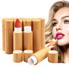 AUHOKY 12Pcs Bamboo Empty Lipstick Tubes 55g Refillable DIY Lip Balm Tube Containers with Clear PP Plastic Inner Cosmeti