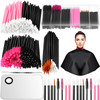 Maitys 260 Pieces Disposable Makeup Tools Kit Eyeliner Brushes Mascara Wands Lipstick Applicators Plastic Organizer Box