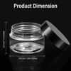 Patelai 48 Pack 1 oz Clear Plastic Jars with Black Lids Empty Containers Round Clear Plastic Jars Widemouth Refillable S