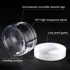 Patelai 4 Pieces Round Widemouth Leak Proof Plastic Container Jars with Lids for Travel Storage Makeup Beauty Products F