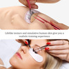 Maitys 2 Boxes 6 Pairs Replacement Eyelids for Lash Mannequin Head Removable Realistic Eyelids with Eyelash Mannequin He