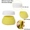 Cosywell Travel Containers Sets Silicone PP Cream Jars for Toiletries Empty Lotion Leakproof TSA Approved Bottles Access