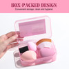 BSMALL Foundation Brush with 3 Makeup Sponges Foundation Application Set Concealer Blush Bronzer BPink