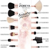 ZOREYA Makeup Brushes Set15pcs Rose Gold Luxury and Fashion Makeup BrushesProfessional Premium Synthetic Foundation Powd