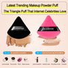 12 Pieces Velour Pure Cotton Powder Puff Face Makeup Triangle Powder Puffs for Loose Powder Wet Dry Cosmetic Foundation