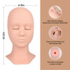 BEYELIAN Lash Mannequin Head Eyelash Mannequin Head with Eyelids Lash Extension Training Practice Head 4 Pairs Removable