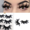 MIKIWI 25mm Lashes Dramatic 6D Faux Mink Lashes Fluffy Volume Eyelashes Thick Crossed Lashes Long Faux 25mm Mink Lashes
