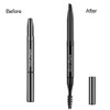 Makeup Brush Eyeshadow Brush Double Sided Eyebrow Brush and Eyelash Brush With Cap for Travel Retractable Makeup Brush A