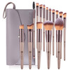 HEYMKGO Makeup Brushes 15PCS Champagne Gold Professional Makeup Brush Set Foundation Brush Blending Powder Blush Conceal