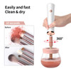 Senbowe Upgraded Makeup Brush Cleaner and Dryer Machine Electric Cosmetic Automatic Brush Spinner with 8 Size Rubber Col