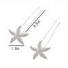 Aluinn Fashionable Starfish Hairpin Crystal Rhinestone Hair Pins Headwear Marine Life Hairpin Beach Wedding Hair Accessories for Women 3PCS online at globaldelivered