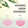 60Count Compressed Facial Sponges 100 Natural Cosmetic Spa Sponges for Facial Cleansing Exfoliating Mask Pink Heart