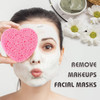 60Count Compressed Facial Sponges 100 Natural Cosmetic Spa Sponges for Facial Cleansing Exfoliating Mask Pink Heart