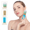 Falliny Retractable Kabuki Makeup Brush Travel Mini Face Blush Brush Portable Powder Foundation Sunscreen Brush with Cov