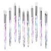 Kingtree Eyeshadow Makeup Brushes 10PCS Crystal Brushes for Eye Makeup Premium Synthetic Bristles Eyeshadow Blending Cre