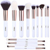 MSQ Makeup Brushes Premium Synthetic 15 Pcs Professtional Makeup Brush Set Foundation Powder Brush Eye Shadows Brushes C