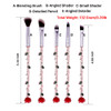 Rose Eye Makeup Brush Set 5pcs Wand Makeup Brushes with Soft Synthetic Fiber and Metallic Handle for Eyebrow Eyeshadow F