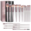 BSMALL Makeup Brush Set 18 Pcs Premium Synthetic Foundation Powder Concealers Eye shadows Blush Makeup Brushes with blac