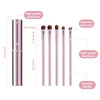 5Pcs Eyeshadow Brush Set Portable Eye brushes Premium Eye Makeup Brush Eyeliner Brush Angled Brush by YUESHENNAN pink
