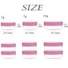 ZEJIA 3 Gram Sample Containers with Lids 75Pack Tiny Sample Jars with Labels Mini Plastic Cosmetic Containers for Beauty