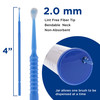 TCP Global Eyelash Extension Micro Brushes 100 Medium 20 mm Tip Size Blue Disposable Brush Applicators Apply Makeup Pain