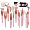 ZOREYA Makeup Brushes 15Pcs Makeup Brush Set Premium Synthetic Kabuki Brush Cosmetics Foundation Concealers Powder Blush