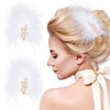 Joez Wonderful 4Pcs White Ostrich Hair Clip, Feather Hairgrip Retro Hair Jewelry Accessories for Women Bride Party Festival Valentine Wedding Engagem online at globaldelivered