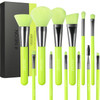 Docolor Makeup Brushes 10Pcs Makeup Brush Set Premium Synthetic Powder Kabuki Foundation Contour Blush Concealer Eye Sha