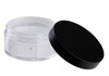 Teensery 2 Pcs 50G 50ml Plastic Empty Powder Puff Case Face Powder Blusher Makeup Cosmetic Jars Containers With Sifter L
